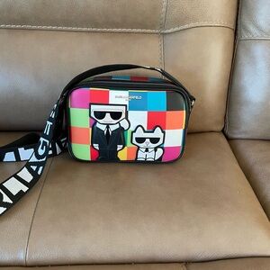 Karl Lagerfeld Colorful Checkered Crossbody Bag